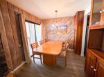 Mammoth Lakes Rental Sunshine Village 157 - Dining Room with Slider to Outside Balcony